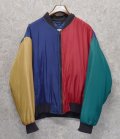 【ビンテージ】【CITY STREET】シティーストリート【マルチカラー】【クレイジーパターン】中綿入り【シルクブルゾン】シルクジャケット【サイズＬ】 