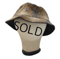 90's【USA製】【ビンテージ」 ブローナー【broner】茶色【ウールハット】バケットハット【サイズＬ】【５８cm程度】 