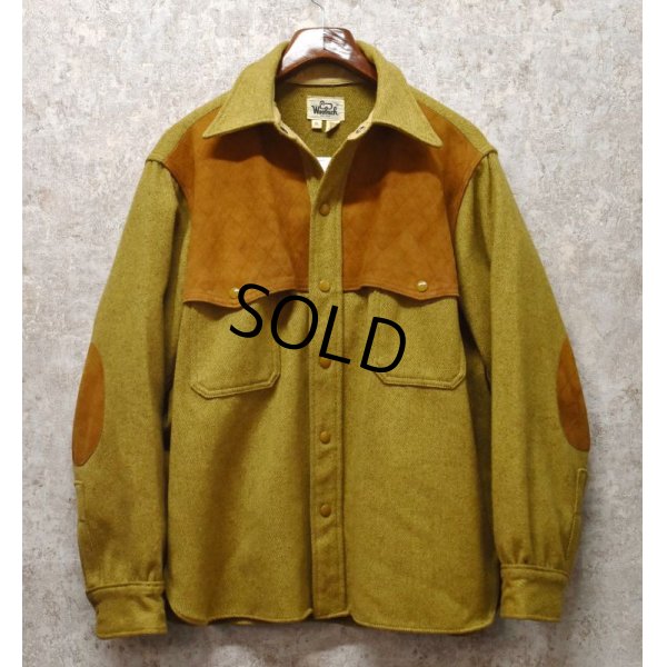 画像4: 【70's~】【ビンテージ】【ウールリッチ】【Woolrich】【茶色×マスタードイエロー】【ウールｘスエード】【シャツジャケット】【サイズ ＸＬ】  