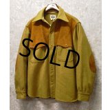 【70's~】【ビンテージ】【ウールリッチ】【Woolrich】【茶色×マスタードイエロー】【ウールｘスエード】【シャツジャケット】【サイズ ＸＬ】  