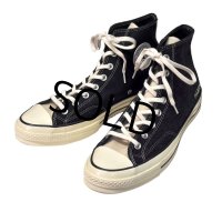 【新品未使用】【コンバース】converse【CT70】【黒×黒デニム地切り替え】【チャックテイラー】【ハイカット】【サイズ9】 