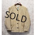 【ビンテージ】【ORVIS】 【オービス】【ベージュコーデュロイ】【ノーカラージャケット】レディース古着【レディース12】 
