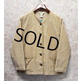 【ビンテージ】【ORVIS】 【オービス】【ベージュコーデュロイ】【ノーカラージャケット】レディース古着【レディース12】 