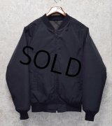【デッドストック】【ＵＳＡ製】【ビンテージ】ブラウアー【Blauer】黒【中綿入り】【ブルゾン】【サイズＭ40-42】 