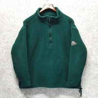 ビンテージ【エディーバウアー】Eddie Bauer  緑 ポーラテックフリース【ハーフジップフリースジャケット】フリースプルオーバー【サイズS】 