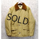 【70’s】ビンテージ【ウールリッチ】WOOLRICH【襟コーデュロイ】【ベージュ】【ダウンジャケット】【サイズM】 