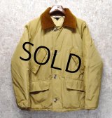 【70’s】ビンテージ【ウールリッチ】WOOLRICH【襟コーデュロイ】【ベージュ】【ダウンジャケット】【サイズM】 
