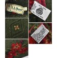 画像2: 【ビンテージ】【L.L.bean】【エルエルビーン】【モスグリーン】花柄【モックネック】【ウールセーター】レディース古着【レディースL】<br> (2)