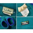 画像2: メンズサイズ!! 90's~ USA製【ビンテージ】【ＬＬビーン】【L.L.bean】【エメラルド×バイオレット】【フリース】【スナップＴ】サイズＬ<br> (2)