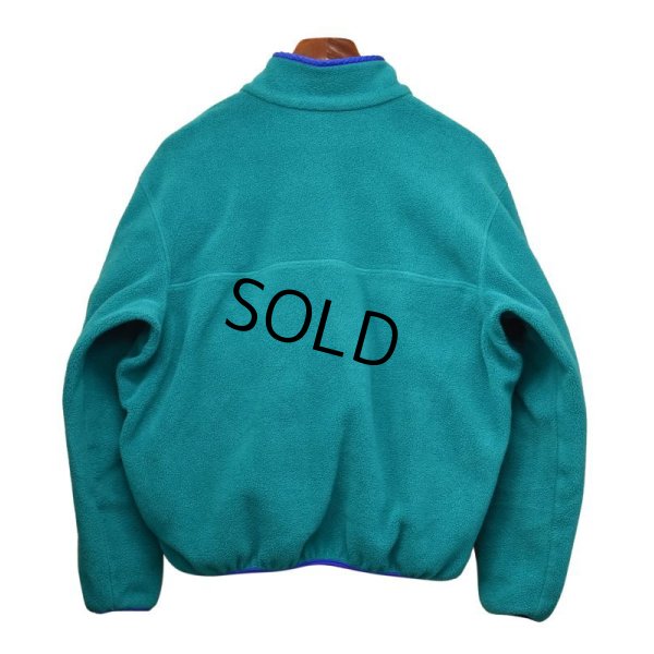 画像3: メンズサイズ!! 90's~ USA製【ビンテージ】【ＬＬビーン】【L.L.bean】【エメラルド×バイオレット】【フリース】【スナップＴ】サイズＬ 