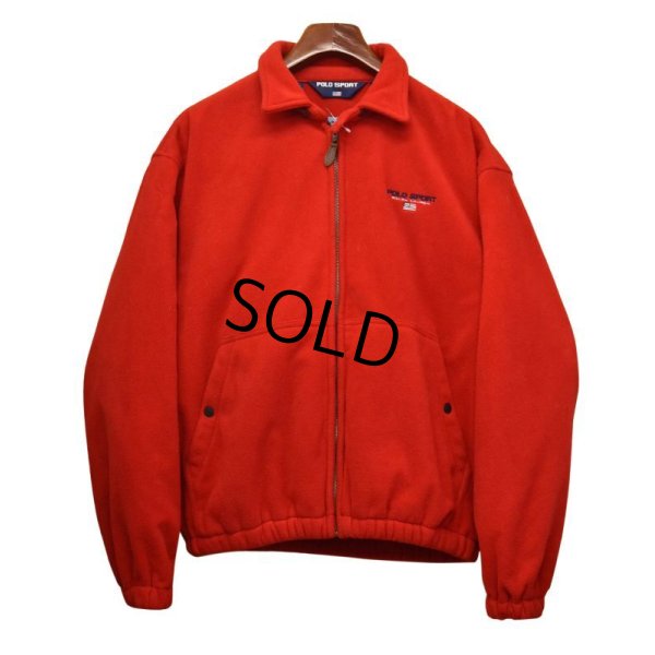 画像1: ほぼ未使用!!【POLO SPORTS】【ポロスポーツ】POLO RALPH LAUREN【赤】フリースブルゾン【ブルゾン】【サイズＬ】 