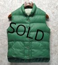 70's【USA製】【ビンテージ】【ＬＬビーン】【L.L.bean】【筆記体】【緑】【ダウンベスト】【レディースＭ】 