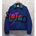 程度良好!! 90's~【USA製】【ビンテージ】【BLACK DIAMONDS】【ブラックダイヤモンド】【紺】【緑×紫×赤ライン】【ハーフジップアップブルゾン】【サイズS】 