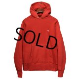 【80's】【USA製】【ビンテージ】【チャンピオン】【Champion】【赤】【無地】【トリコタグ中期】【リバースウィーブパーカー】【サイズL】 