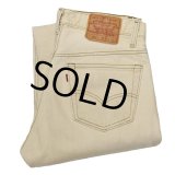 90's【USA製】【ビンテージ】【LEVI'S】【リーバイス５０１】501【デニムパンツ】【クリーム】【33x30】 