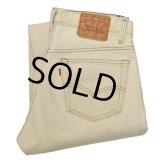 90's【USA製】【ビンテージ】【LEVI'S】【リーバイス５０１】501【デニムパンツ】【クリーム】【33x30】 