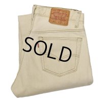 90's【USA製】【ビンテージ】【LEVI'S】【リーバイス５０１】501【デニムパンツ】【クリーム】【33x30】 