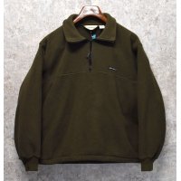 【ビンテージ】Eddie Bauer【エディーバウアー】ポーラテック【こげ茶】ハーフジップフリース【フリースジャケット】【サイズＳ】 