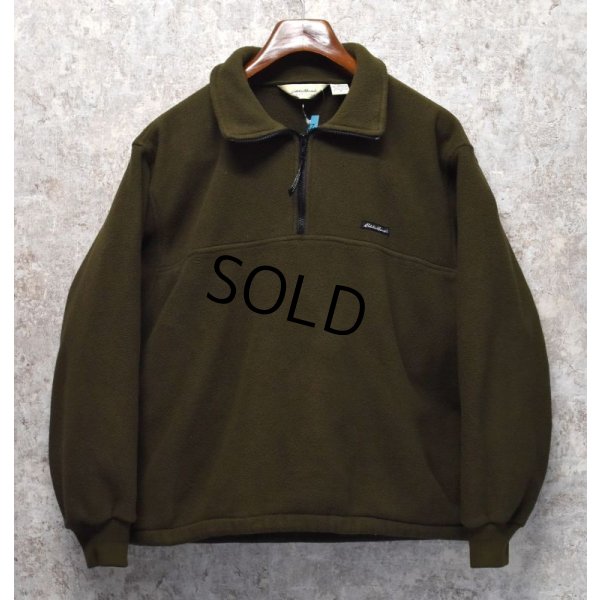 画像1: 【ビンテージ】Eddie Bauer【エディーバウアー】ポーラテック【こげ茶】ハーフジップフリース【フリースジャケット】【サイズＳ】 