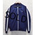 程度良好!! ビンテージ 【フレッドペリー】Fred Perry【紺】ジャージ【トラックジャケット】【トラックジャージ】ポルトガル製【サイズL】 