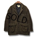 【USA製】【ビンテージ】【Eddie Bauer】【エディーバウアー】【ブラウン】【ツイードジャケット】【サイズL】  