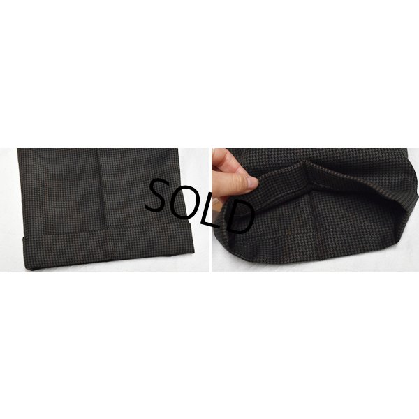 画像4: 【USA製】【ビンテージ】【MARK SHALE】【マーク・シャーレ】【ブラウン】千鳥格子【 2タックパンツ】【サイズ31】 