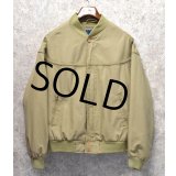 【80’s~】【ビンテージ】【TOWN CRAFT】タウンクラフト【ベージュ】【カップショルダージャケット】【ジップアップブルゾン】【ダービージャケット】【バーシティージャケット】【サイズＬ】 