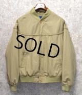 【80’s~】【ビンテージ】【TOWN CRAFT】タウンクラフト【ベージュ】【カップショルダージャケット】【ジップアップブルゾン】【ダービージャケット】【バーシティージャケット】【サイズＬ】 