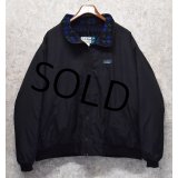 90's【ビンテージ】L.L.Bean【ＬＬビーン】【黒×ネイティブ柄】【フリース裏地】【ウォームアップジャケット】 