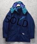 ビンテージ【カナダ製】SIERRA DESIGNS 【シエラデザインズ】【紺×エメラルド】ゴアテックス【ナイロンパーカー】【サイズＬ】 