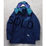 ビンテージ【カナダ製】SIERRA DESIGNS 【シエラデザインズ】【紺×エメラルド】ゴアテックス【ナイロンパーカー】【サイズＬ】 