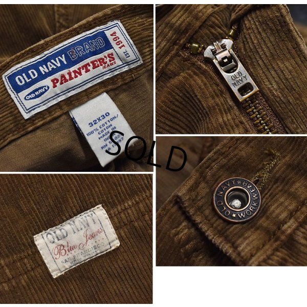 画像3: 【ビンテージ】【OLDNAVY】オールドネイビー【ブラウン】茶色 コーデュロイ【ペインターパンツ】【ワークパンツ】【32×30】