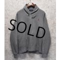 【ラルフローレン】【POLO RALPH LAUREN】【グレー】コットン【ショールカラーセーター】【サイズＸＬ】 