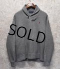 【ラルフローレン】【POLO RALPH LAUREN】【グレー】コットン【ショールカラーセーター】【サイズＸＬ】 