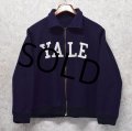 ~60's【ビンテージ】【YALE大学】YALE【イエール大学】【紺】【ジップアップスタジャン】ウールジャケット【サイズＬ程度】 