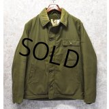 80's【ビンテージ】【米軍実物】U.S.NAVY【バックステンシル入り】【A-2】【デッキジャケット】【サイズL】 