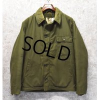 80's【ビンテージ】【米軍実物】U.S.NAVY【バックステンシル入り】【A-2】【デッキジャケット】【サイズL】 