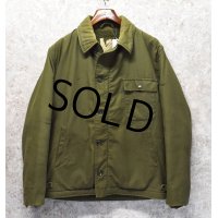 80's【ビンテージ】【米軍実物】U.S.NAVY【バックステンシル入り】【A-2】【デッキジャケット】【サイズL】 