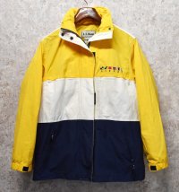 【ビンテージ】【ＬＬビーン】【L.L.bean】【黄×白×紺】【ジップアップマリンジャケット】レディース古着【レディースS】 