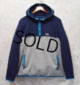 L.L.Bean 【ＬＬビーン】【紺ｘ霜降りグレー】【フリースパーカー】【サイズＬ】 