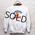 60∼70's【ビンテージ】【CAROLINA COUGARS】【カロライナ・クーガーズ】【染み込みプリント】【白】【スウェット】 