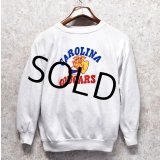 60∼70's【ビンテージ】【CAROLINA COUGARS】【カロライナ・クーガーズ】【染み込みプリント】【白】【スウェット】 