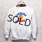 60∼70's【ビンテージ】【CAROLINA COUGARS】【カロライナ・クーガーズ】【染み込みプリント】【白】【スウェット】 
