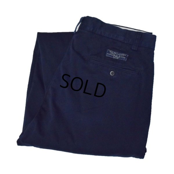 画像1: 【ラルフローレン】POLO RALPH LAUREN【紺】【ネイビー】HAMMOND PANTS【２タック】【コットンパンツ】【32×30】 