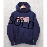 90's【USA製】ビンテージ【チャンピオン】【リバースウィーブ】【紺】【PENN】【スウェットパーカー】カレッジパーカー【サイズS】 