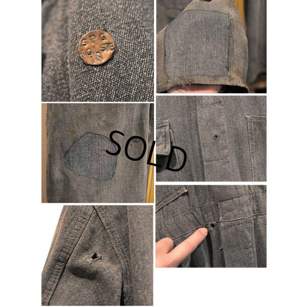 画像3: 40's【ビンテージ】BLOCH【黒シャンブレー】【ブラックシャンブレー】【つなぎ】【オールインワン】ＸＬ程度 