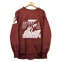 90’s【ビンテージ】【Champion】【チャンピオン】【リバースウィーブ】【エンジ】【UWL ATHLETICS】【カレッジロゴ】【スウェット】刺繍タグ【サイズXL】 