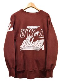 90’s【ビンテージ】【Champion】【チャンピオン】【リバースウィーブ】【エンジ】【UWL ATHLETICS】【カレッジロゴ】【スウェット】刺繍タグ【サイズXL】 