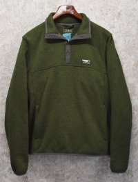 【ＬＬビーン】【L.L.bean】【緑】【フリース】【スナップＴ】プルオーバー【サイズ】 