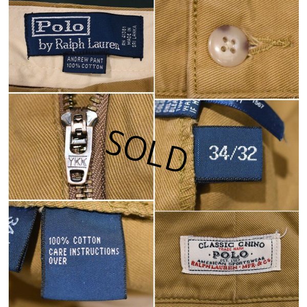 画像3: 【POLO RALPH LAUREN】ラルフローレン【ブラウン】ANDREW PANTS【CLASSIC CHINO】【2タック】【コットンパンツ】【34×32】
